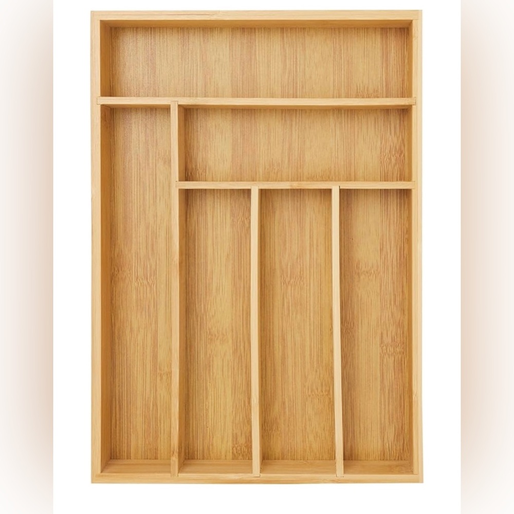 BAMBOO Natural Wood Drawer Organizer